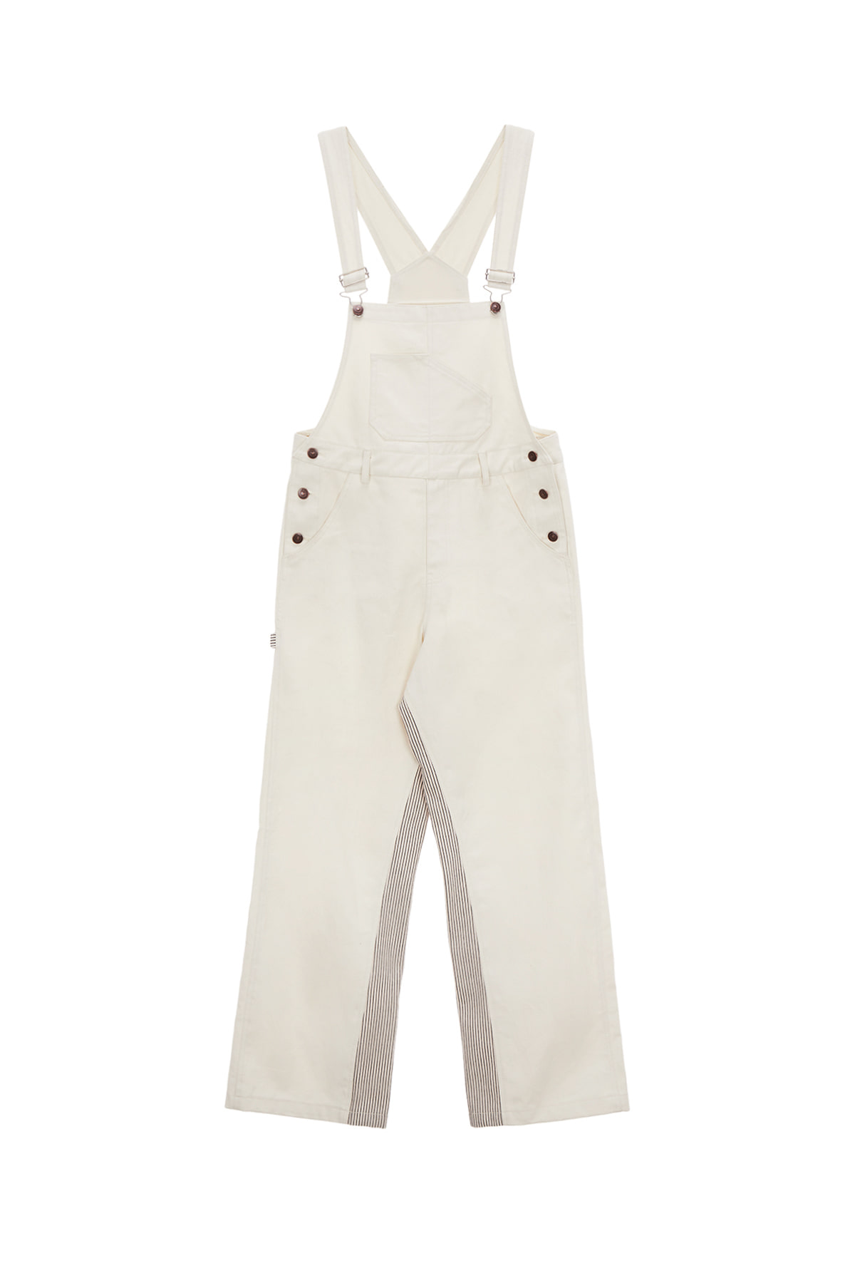 INSIDE POINT OVERALL PANTS IN IVORY