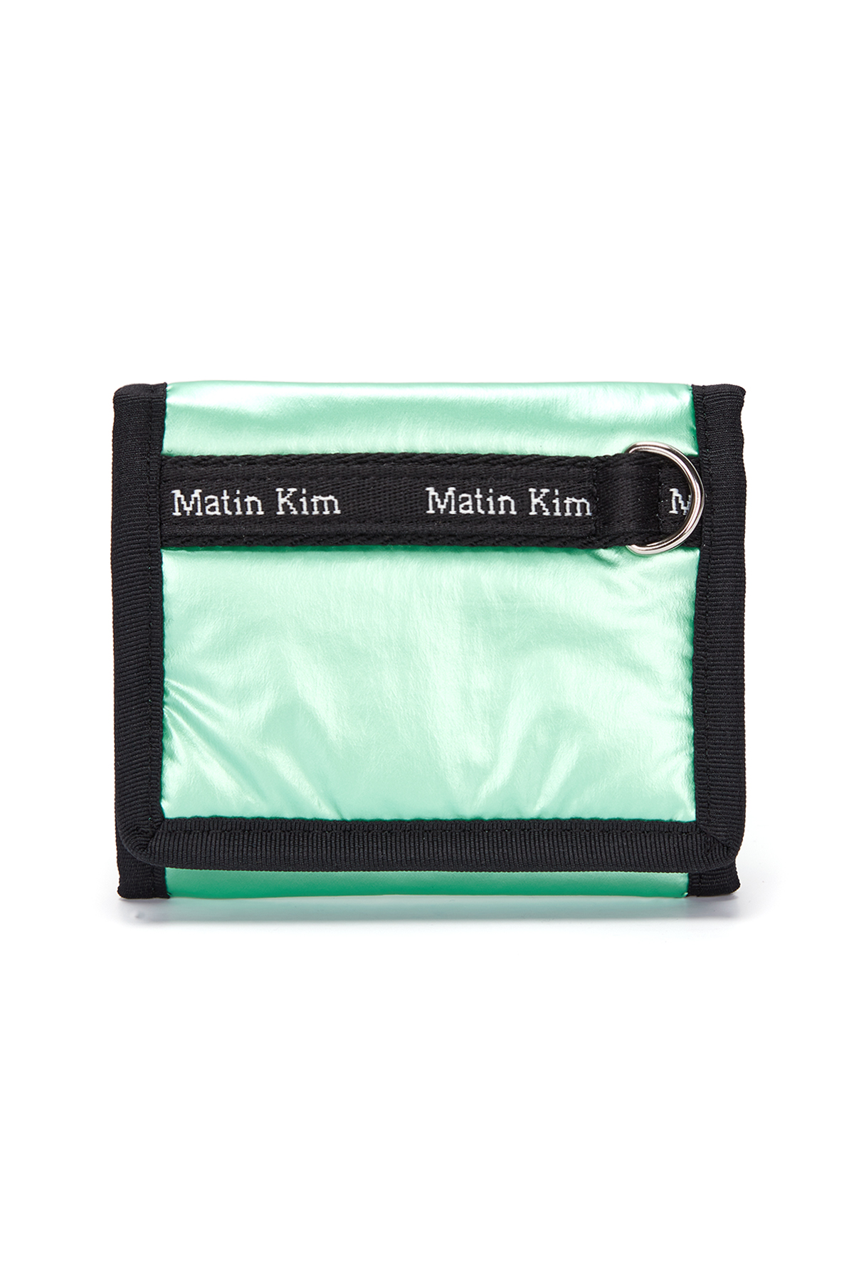 GLOSSY CAMP WALLET IN GREEN