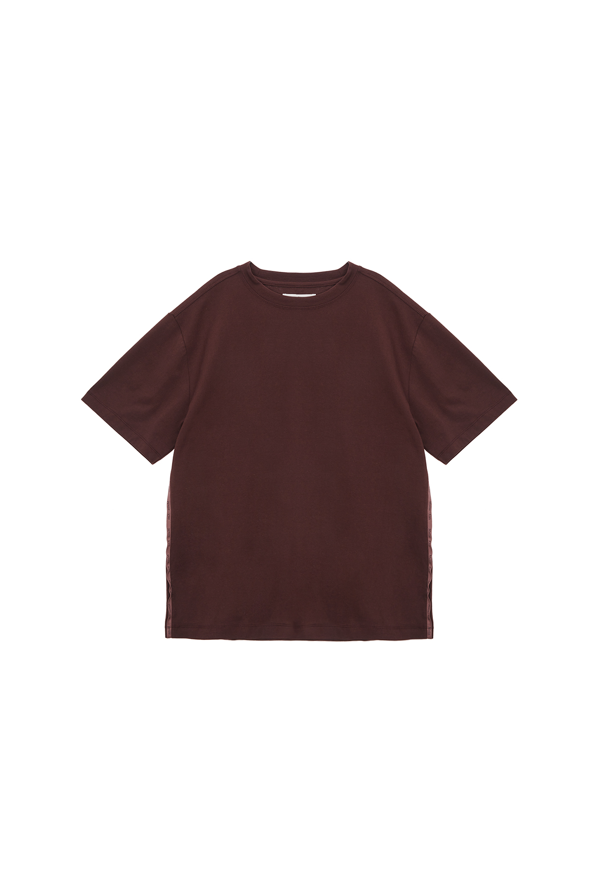 SIDE LOGO TAPING BOXY TOP IN BROWN