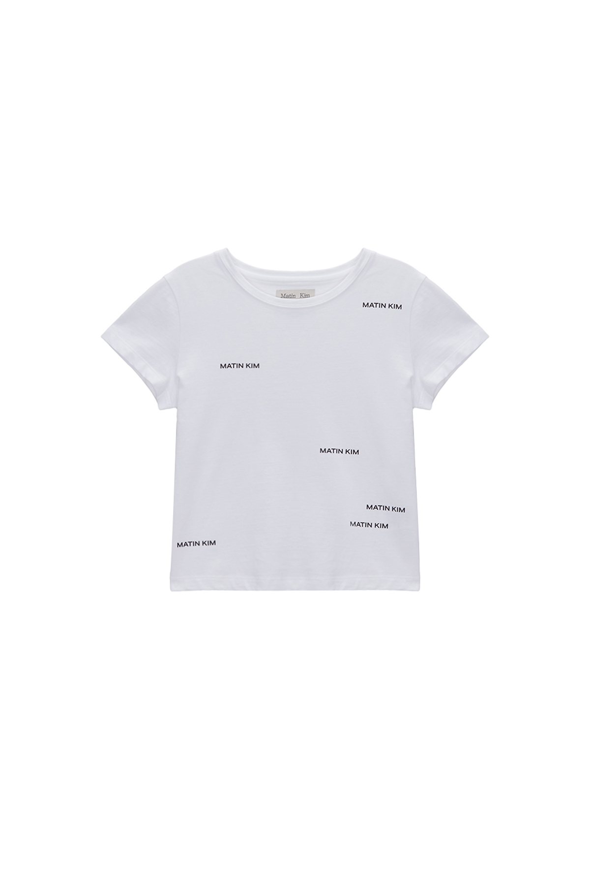 MATIN SMALL LOGO CROP TOP IN WHITE