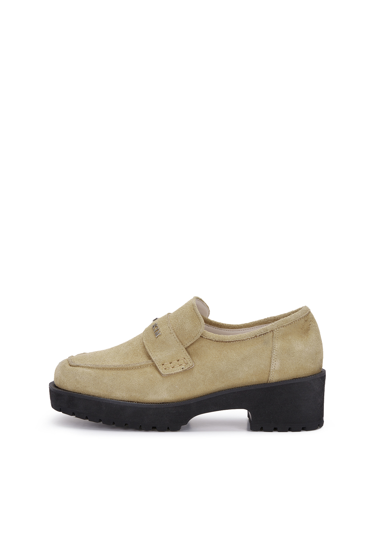 MATIN SQUARE SUEDE LOAFER IN BEIGE