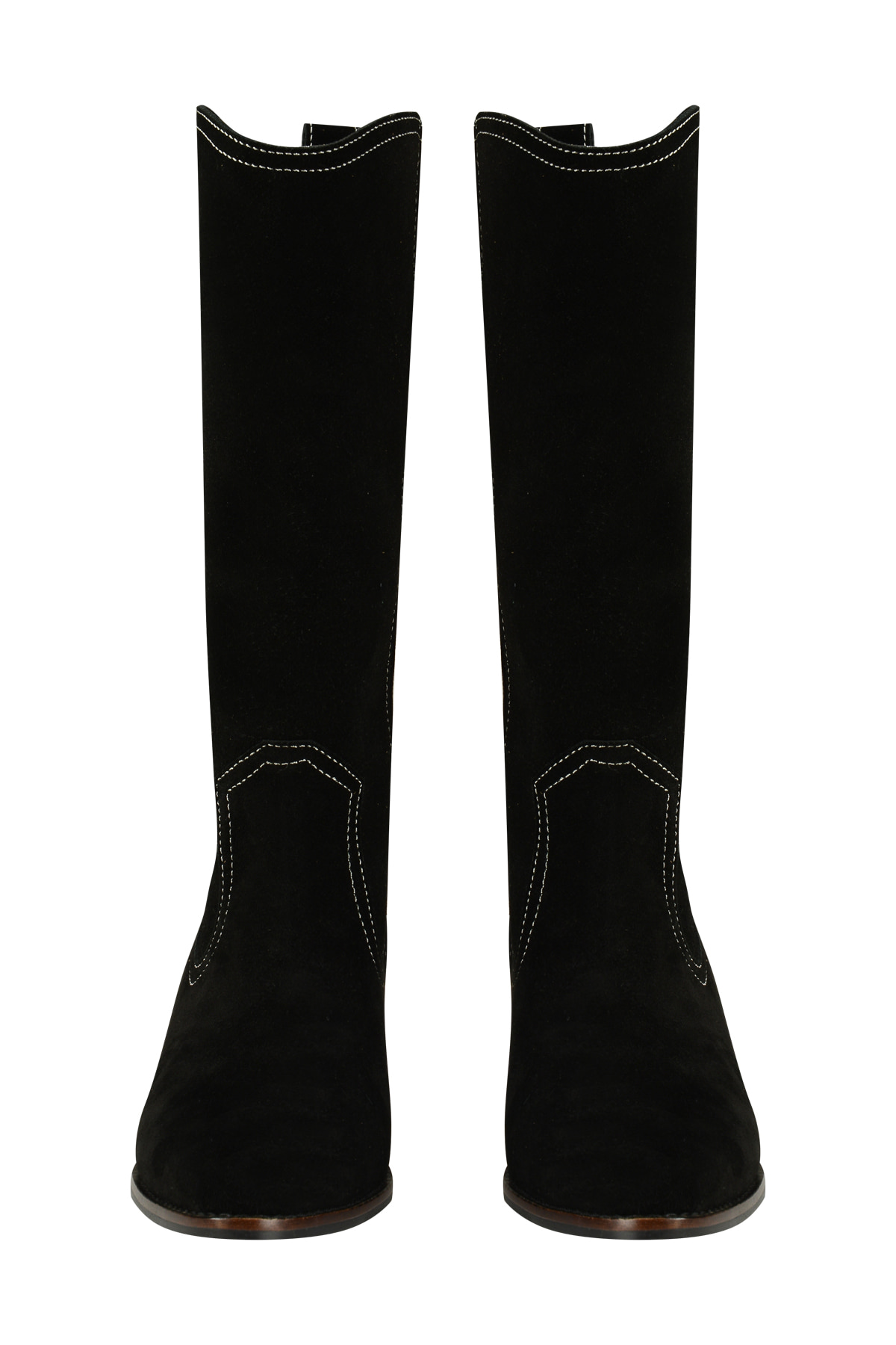 WESTERN MIDDLE BOOTS IN BLACK